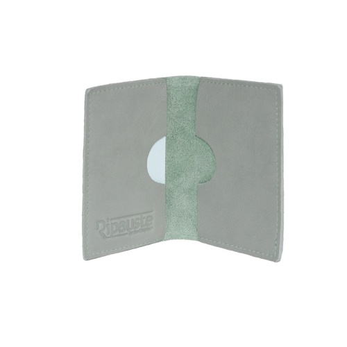 Porte-Cartes Vert Amande en Cuir
