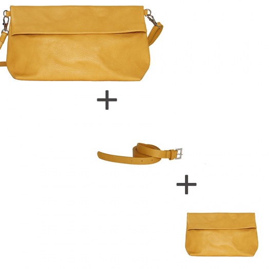 Pochette bandoulière Bleu Canard + Pochette small Bleu Canard + Ceinture Bleu Canard Pochette bandoulière Bleu Canard + Pochette small Bleu Canard + Ceinture Bleu Canard