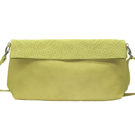 Pochette Bandoulière XL Tressée Vert Tendre Pochette Bandoulière XL Tressée Vert Tendre