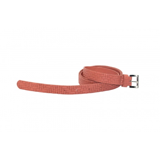 Ceinture en cuir tressé corail Ceinture en cuir tressé corail