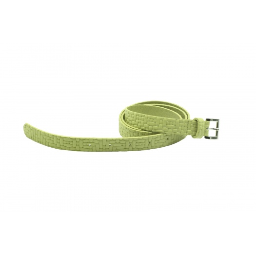 Ceinture en cuir tressé Vert Tendre Ceinture en cuir tressé Vert Tendre