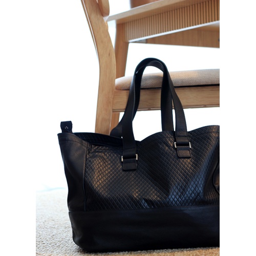 sac cabas cuir noir