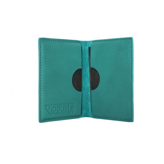 Porte Cartes Bleu Canard en Cuir Porte Cartes Bleu Canard en Cuir