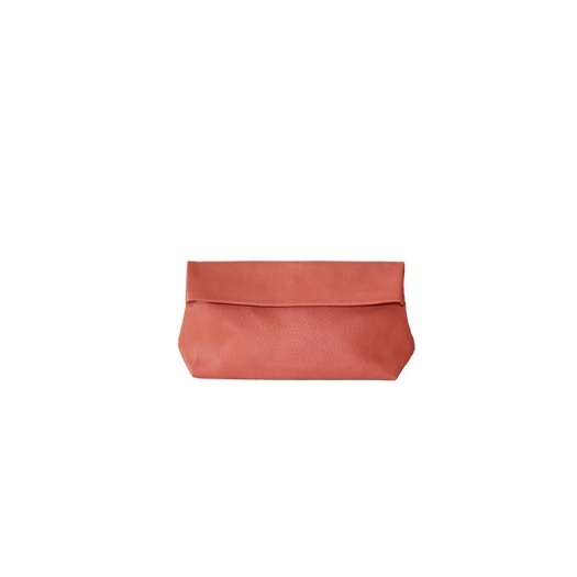 Pochette Medium Corail Cuir Perforé Pochette Medium Corail Cuir Perforé