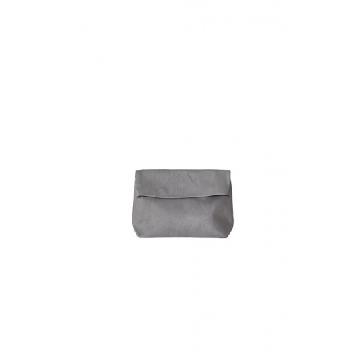 Pochette Small Lazy Grey en Cuir Perforé Pochette Small Lazy Grey en Cuir Perforé