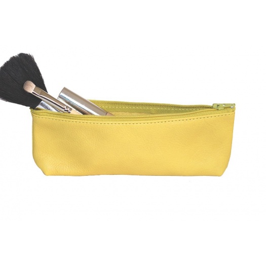 Trousse en Cuir Jaune Trousse en Cuir Jaune