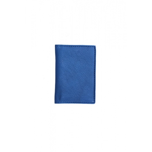 Porte-Cartes Bleu en Cuir